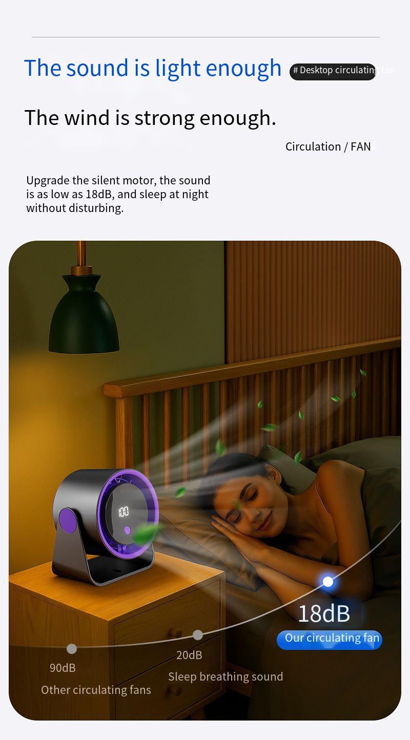 Usb Desk Fan Rechargeable High Speed Portable Office Cooling Fan_voghion.com