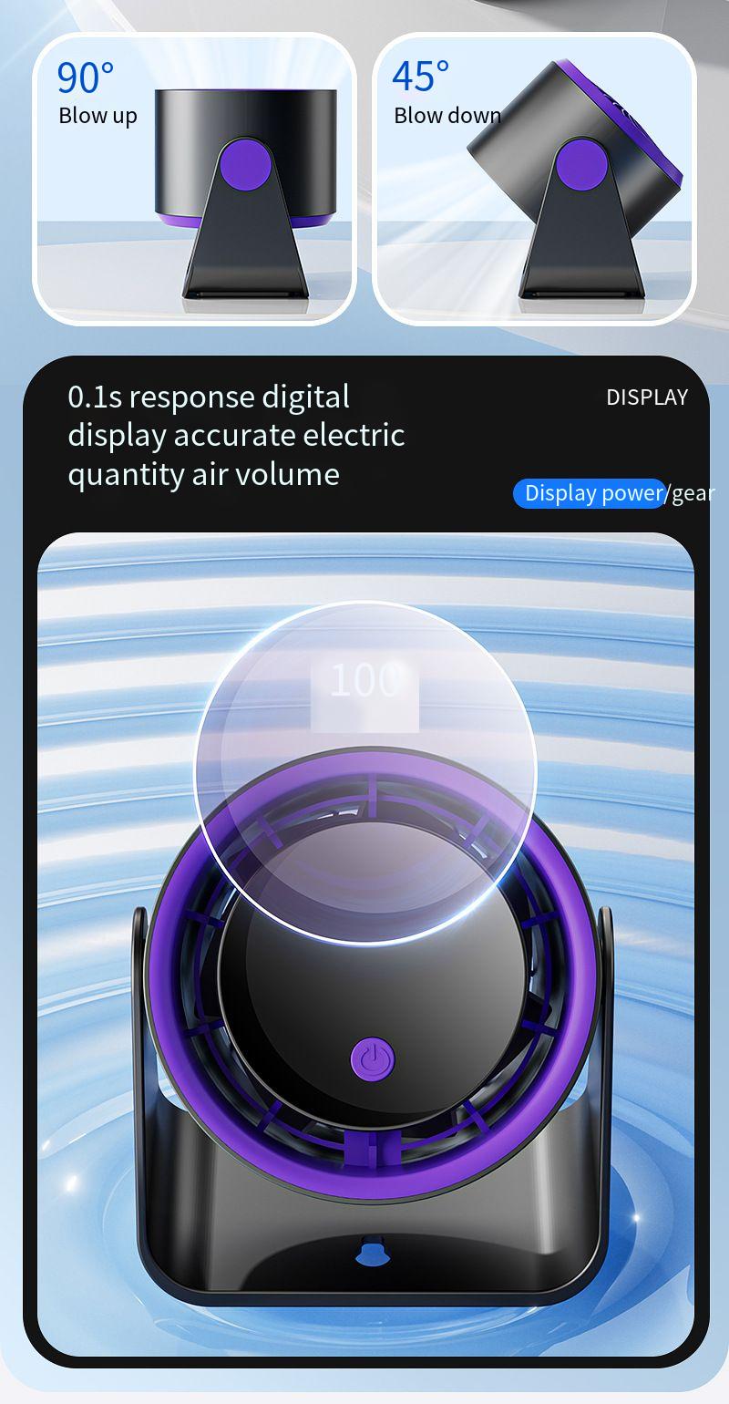 Usb Desk Fan Rechargeable High Speed Portable Office Cooling Fan_voghion.com