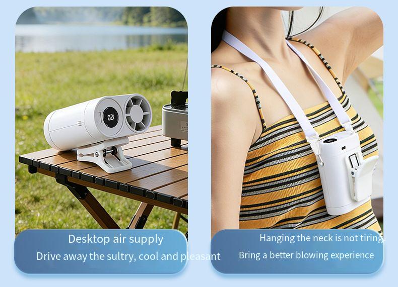 Portable Handheld Fan Desktop Rechargeable Cooling Fan_voghion.com