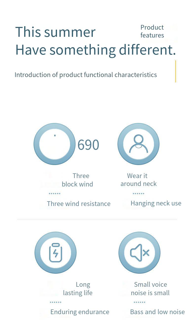 Portable Bladeless Neck Fan Hands Free Usb Rechargeable Cooling_voghion.com