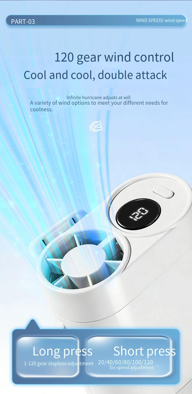 Portable Handheld Fan Desktop Rechargeable Cooling Fan_voghion.com