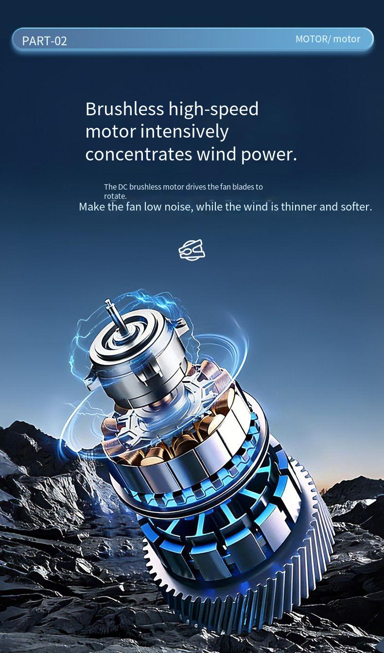 Portable Handheld Fan Desktop Rechargeable Cooling Fan_voghion.com
