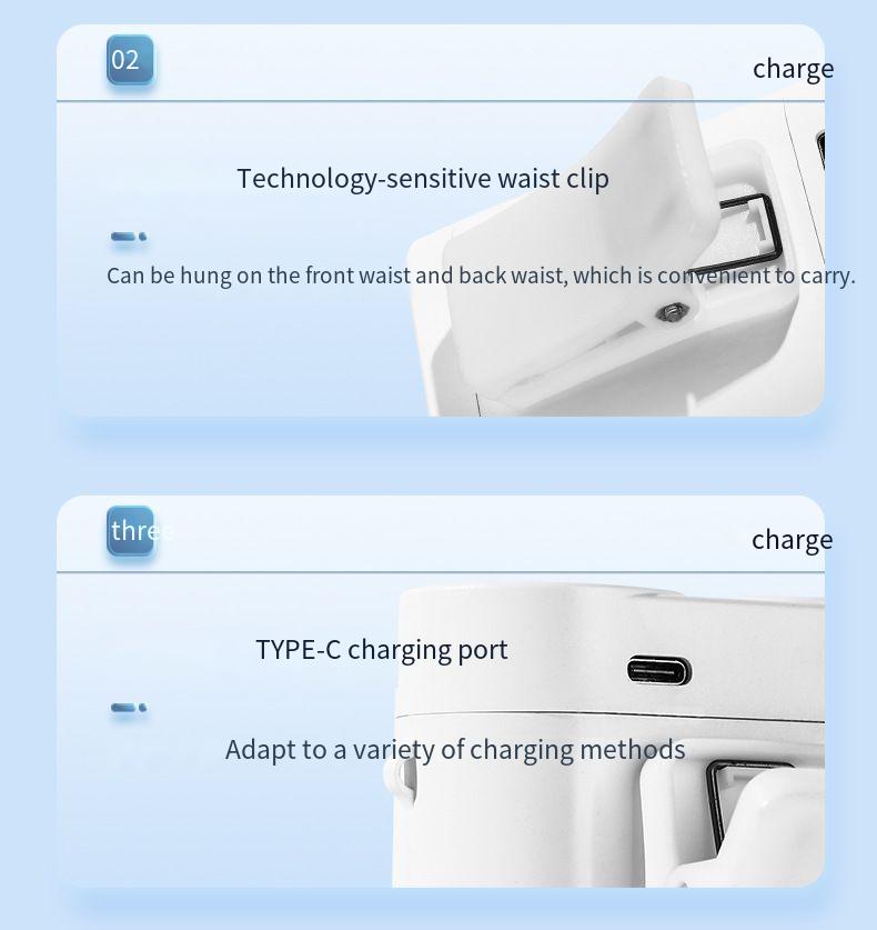 Portable Handheld Fan Desktop Rechargeable Cooling Fan_voghion.com