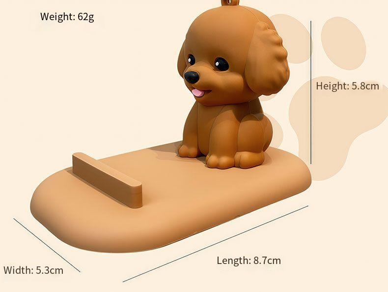 Creative Puppy Phone Stand Desktop Decoration Figurine Ornament_voghion.com