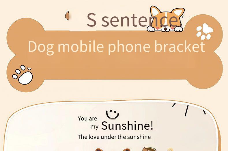 Creative Puppy Phone Stand Desktop Decoration Figurine Ornament_voghion.com