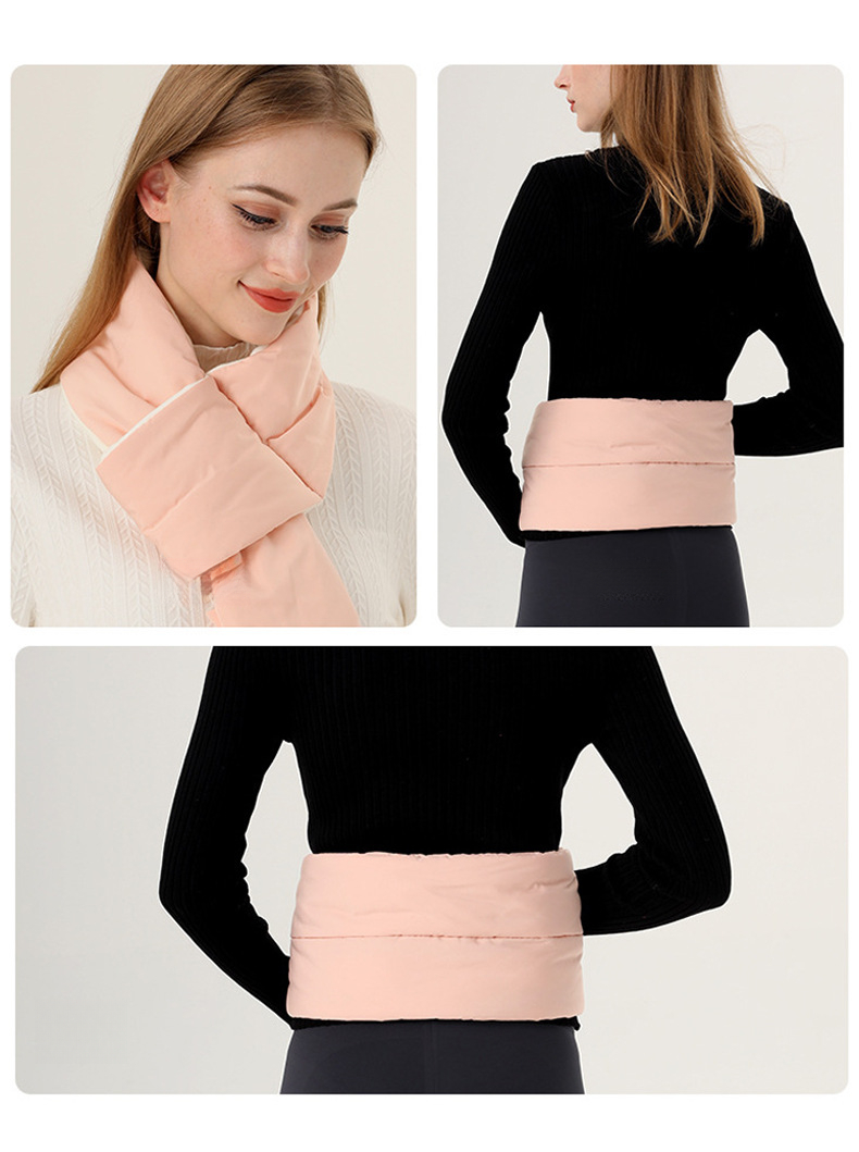 Koreanischer Stil: Warmer, hochwertiger, dicker Daunenschal für Damen – ideal für den Winter._voghion.com