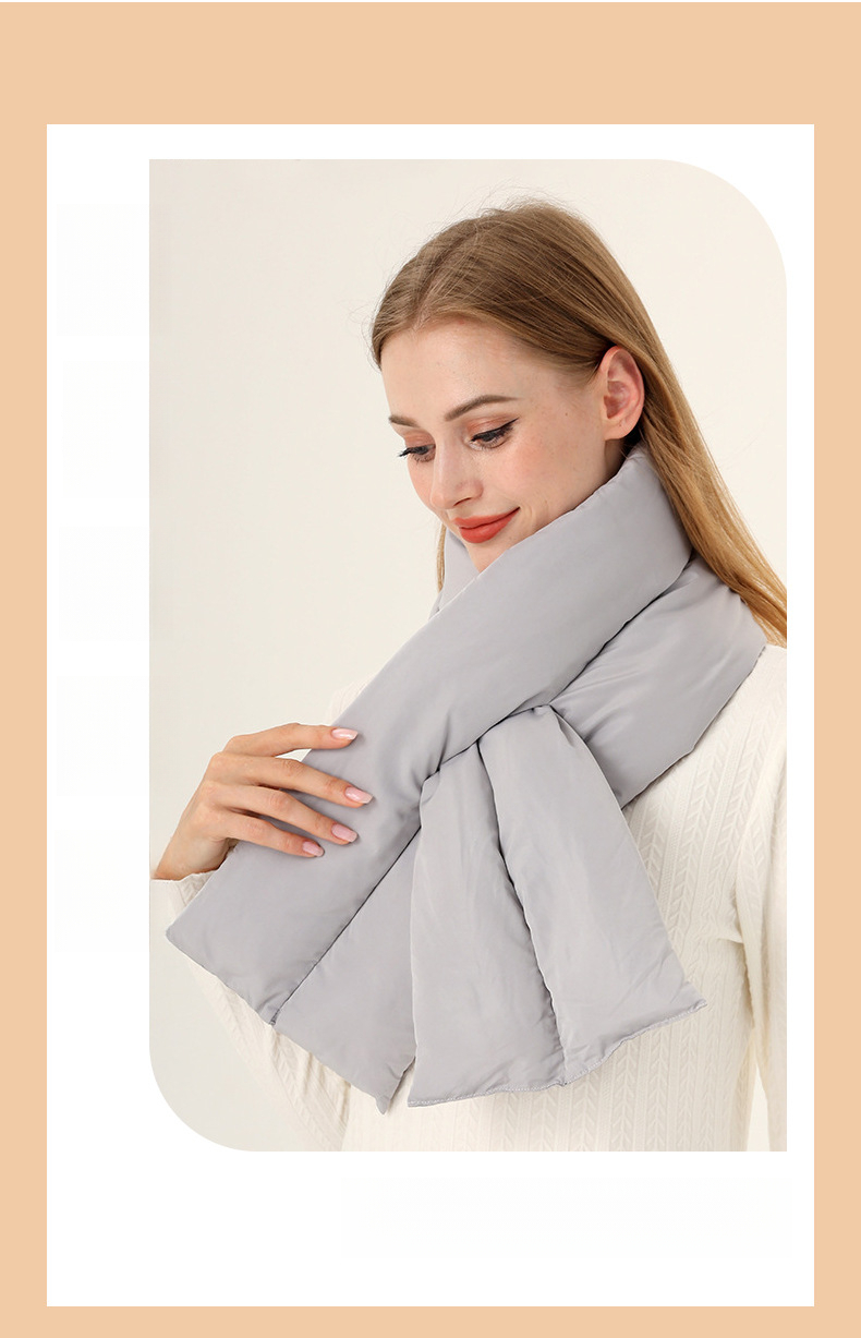 Koreanischer Stil: Warmer, hochwertiger, dicker Daunenschal für Damen – ideal für den Winter._voghion.com