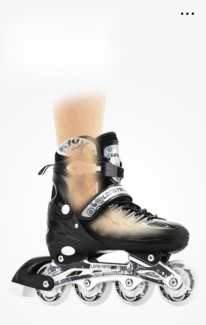 Pattini in linea per adulti e bambini, set completo per principianti, pattini a rotelle unisex professionali per studenti universitari_voghion.com