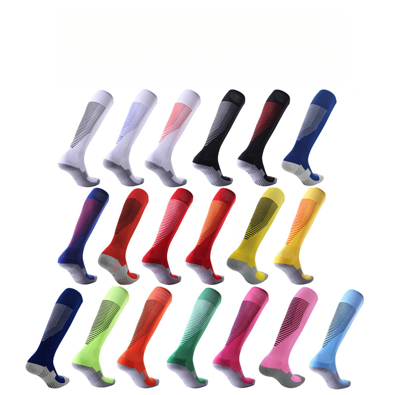 Autumn Winter Adult High Football Non-Slip Towel Bottom Sports Children Men Over Knee Long Tube Socks_voghion.com