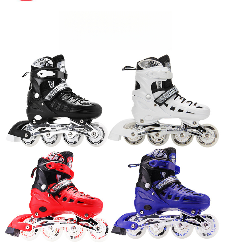 Pattini in linea per adulti e bambini, set completo per principianti, pattini a rotelle unisex professionali per studenti universitari_voghion.com
