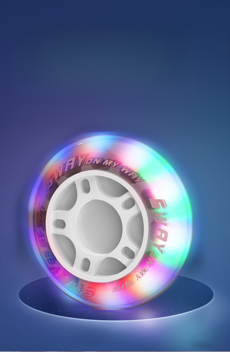 Pattini a rotelle regolabili Sway PU Single Flash per bambini e bambine, pattini in linea, staccabili_voghion.com