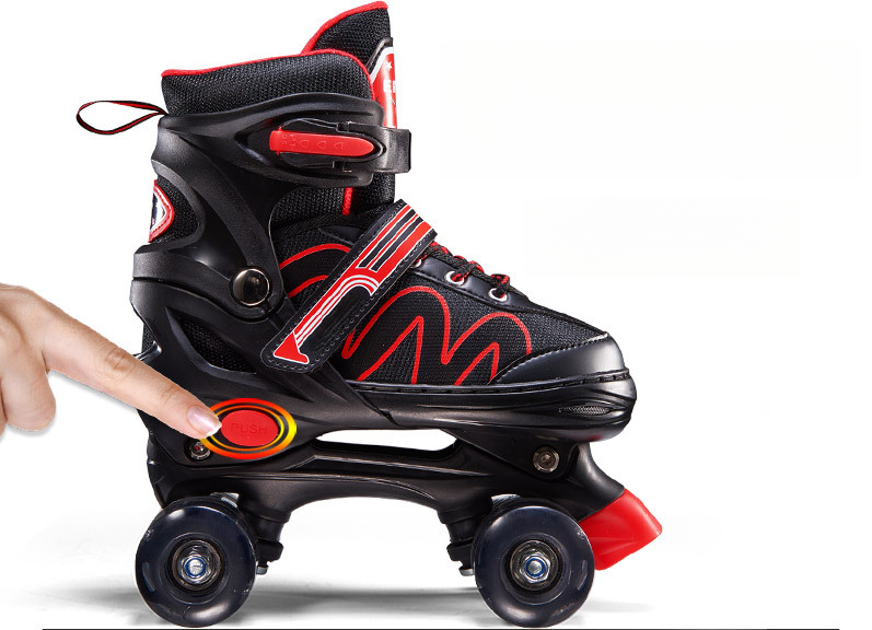 Pattini da ghiaccio in linea per adulti, pattini a rotelle lampeggianti a doppia fila per bambini, per principianti, uomini e donne_voghion.com