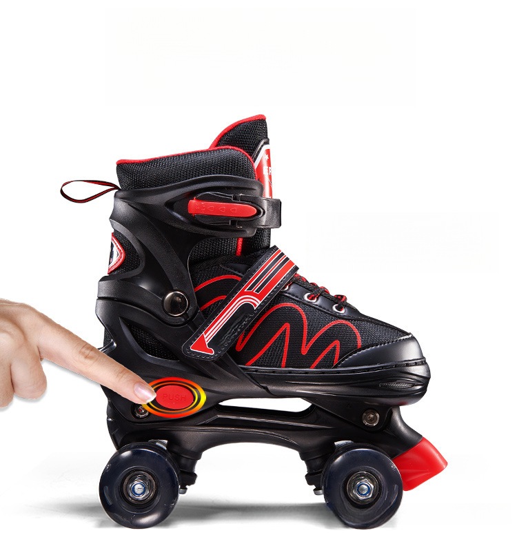 Pattini da ghiaccio in linea per adulti, pattini a rotelle lampeggianti a doppia fila per bambini, per principianti, uomini e donne_voghion.com