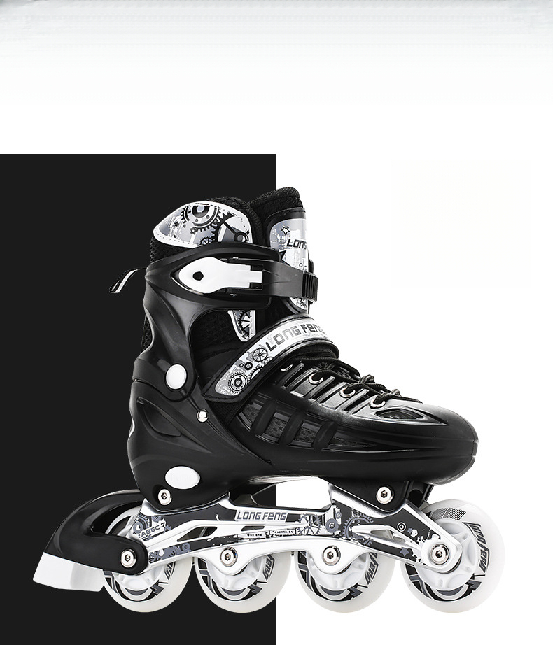 Pattini in linea per adulti e bambini, set completo per principianti, pattini a rotelle unisex professionali per studenti universitari_voghion.com