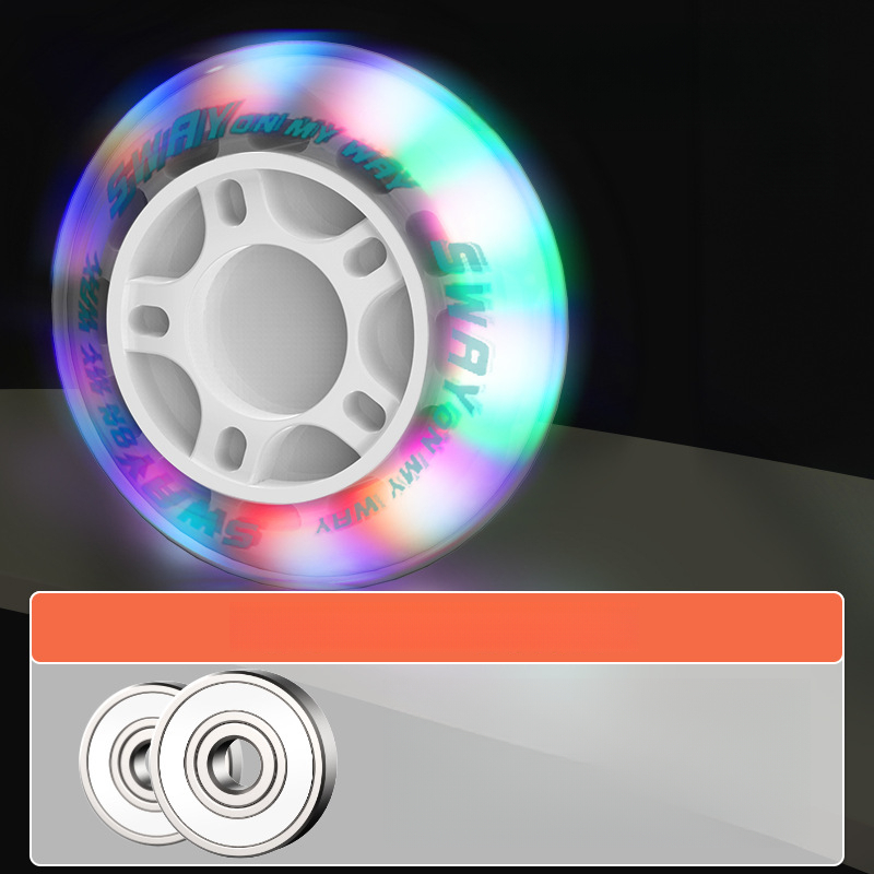 Sway PU Single Flash Adjustable Children's Roller Skates For Boys And Girls, Inline Skates, Detachable_voghion.com