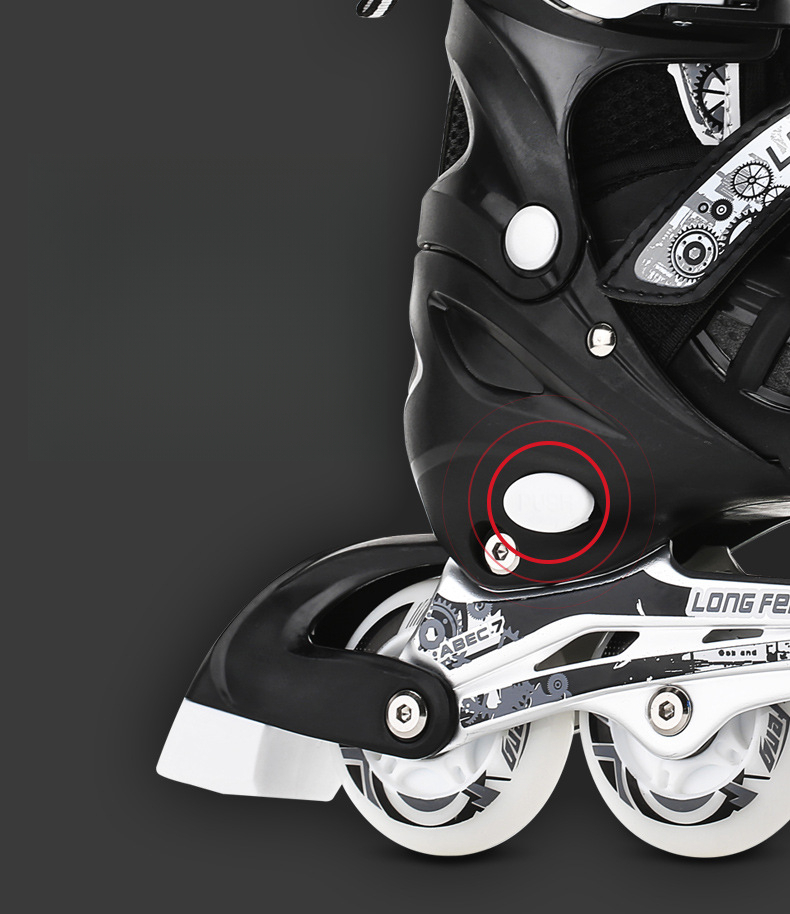 Pattini in linea per adulti e bambini, set completo per principianti, pattini a rotelle unisex professionali per studenti universitari_voghion.com