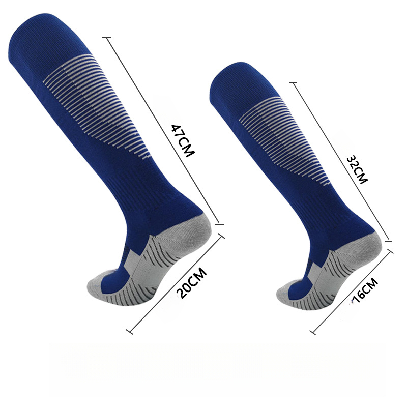 Autumn Winter Adult High Football Non-Slip Towel Bottom Sports Children Men Over Knee Long Tube Socks_voghion.com