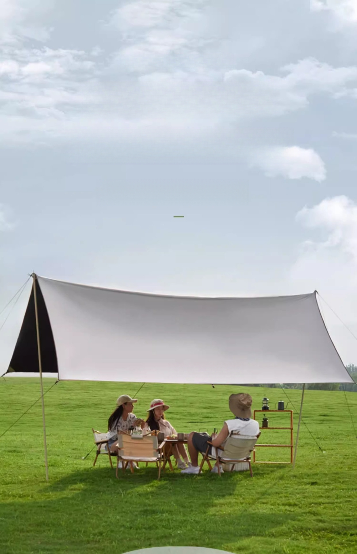 Tenda da campeggio per esterni, 3-4 persone, per picnic, con rivestimento nero, antipioggia, quadrata, ispessita_voghion.com