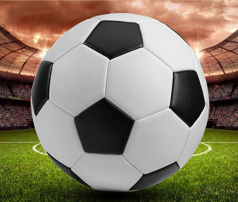 Pallone da calcio da allenamento per bambini, 4 studenti, 3, in gomma PVC cucita a macchina, taglia 5_voghion.com