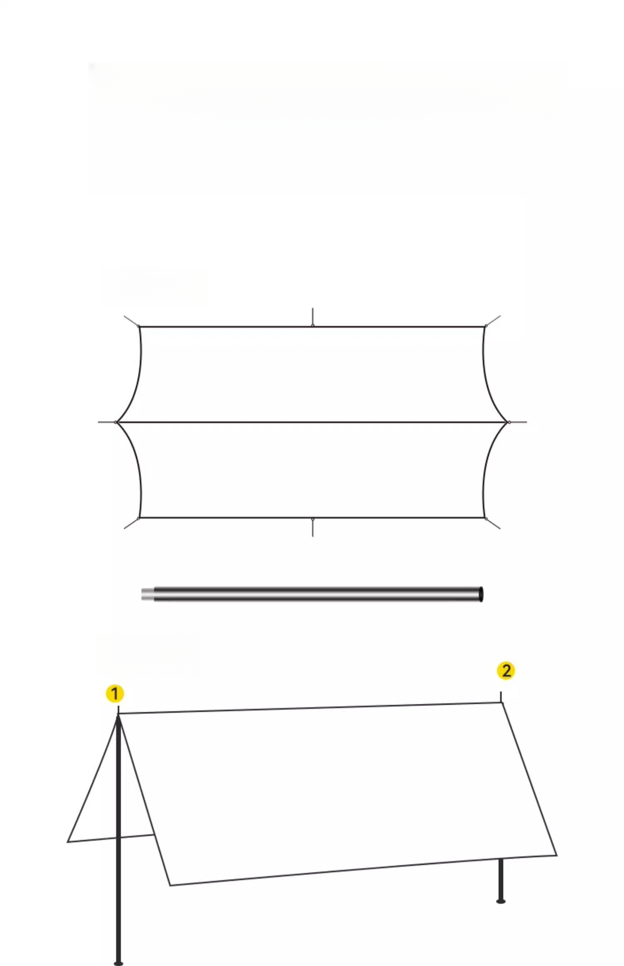 Tenda da campeggio per esterni, 3-4 persone, per picnic, con rivestimento nero, antipioggia, quadrata, ispessita_voghion.com
