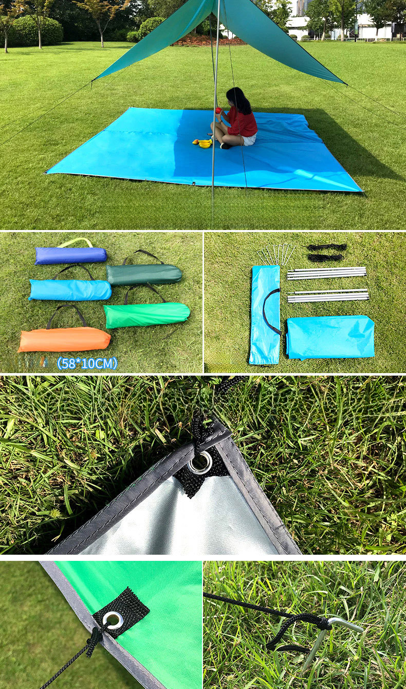 Car-Mounted Tent Multi-Functional Sunshade Rainproof Awning Camping Outdoor Beach Canopy_voghion.com