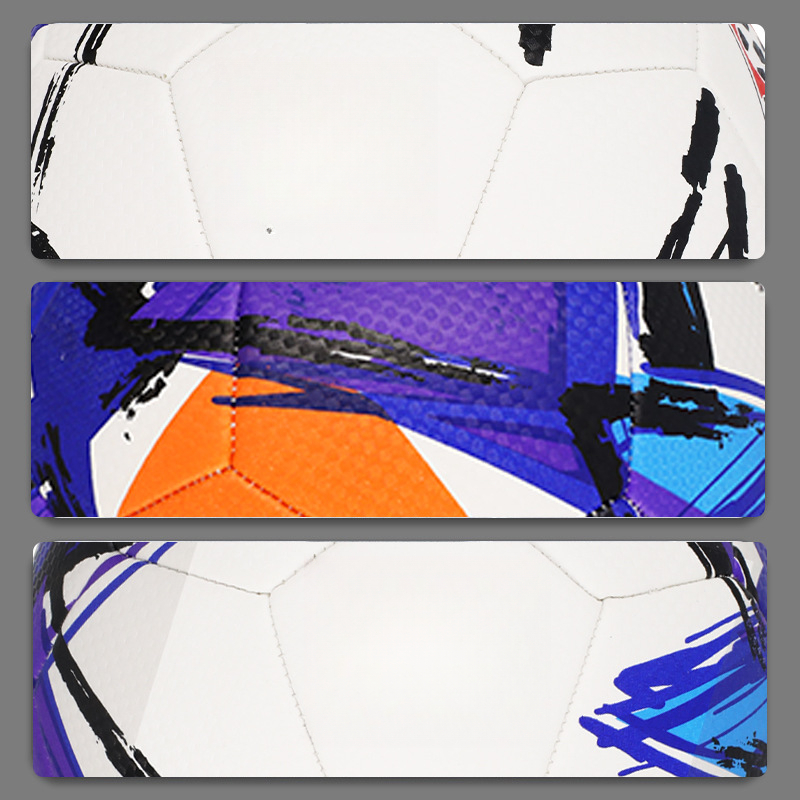 Pallone da calcio da allenamento per bambini, 4 studenti, 3, in gomma PVC cucita a macchina, taglia 5_voghion.com