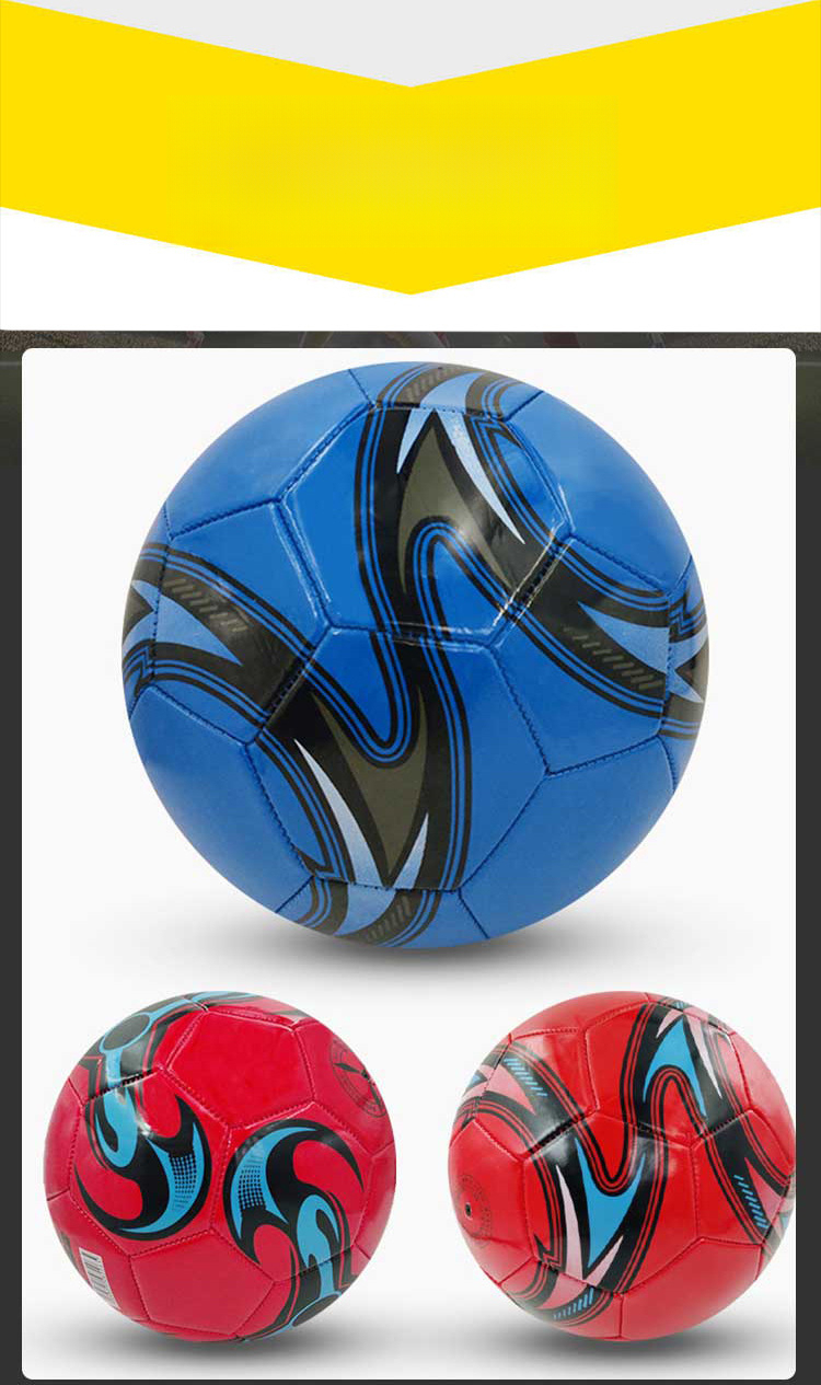 Pallone da calcio da allenamento per bambini, 4 studenti, 3, in gomma PVC cucita a macchina, taglia 5_voghion.com
