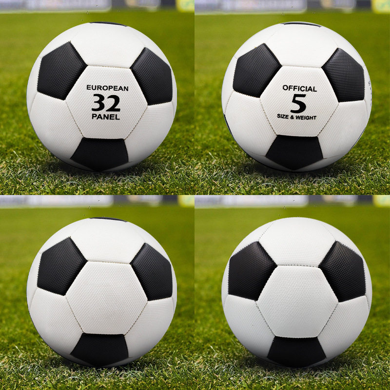 Pallone da calcio da allenamento per bambini, 4 studenti, 3, in gomma PVC cucita a macchina, taglia 5_voghion.com