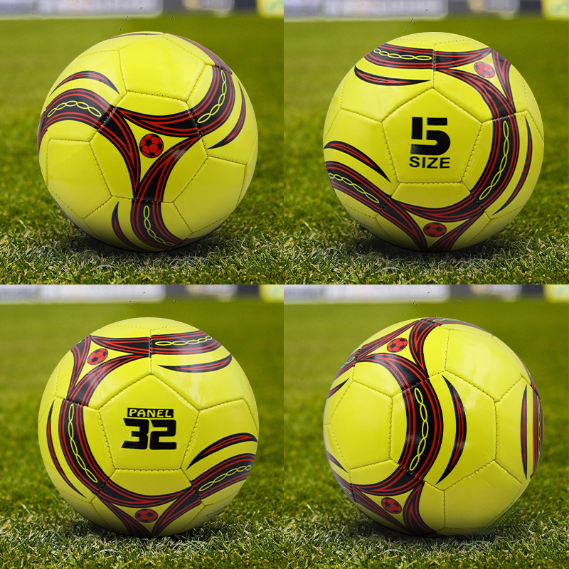 Pallone da calcio da allenamento per bambini, 4 studenti, 3, in gomma PVC cucita a macchina, taglia 5_voghion.com