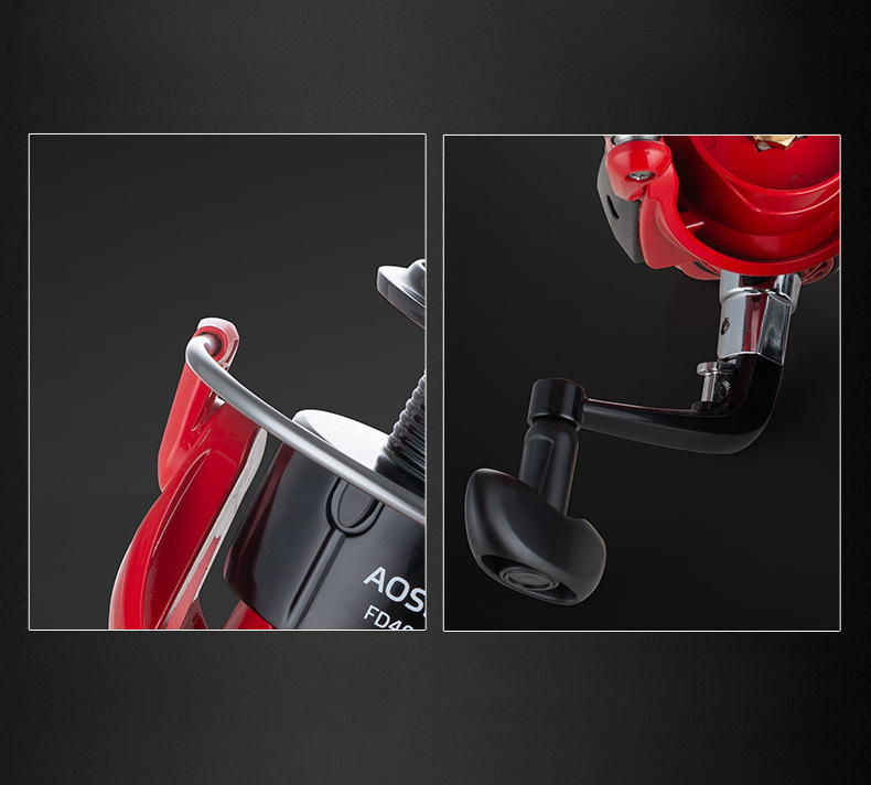 Moulinet de pêche Leyu King Ao Shark AS Metal Spinning Noir Rouge FD Longue Course Ligne Anchor Fish_voghion.com