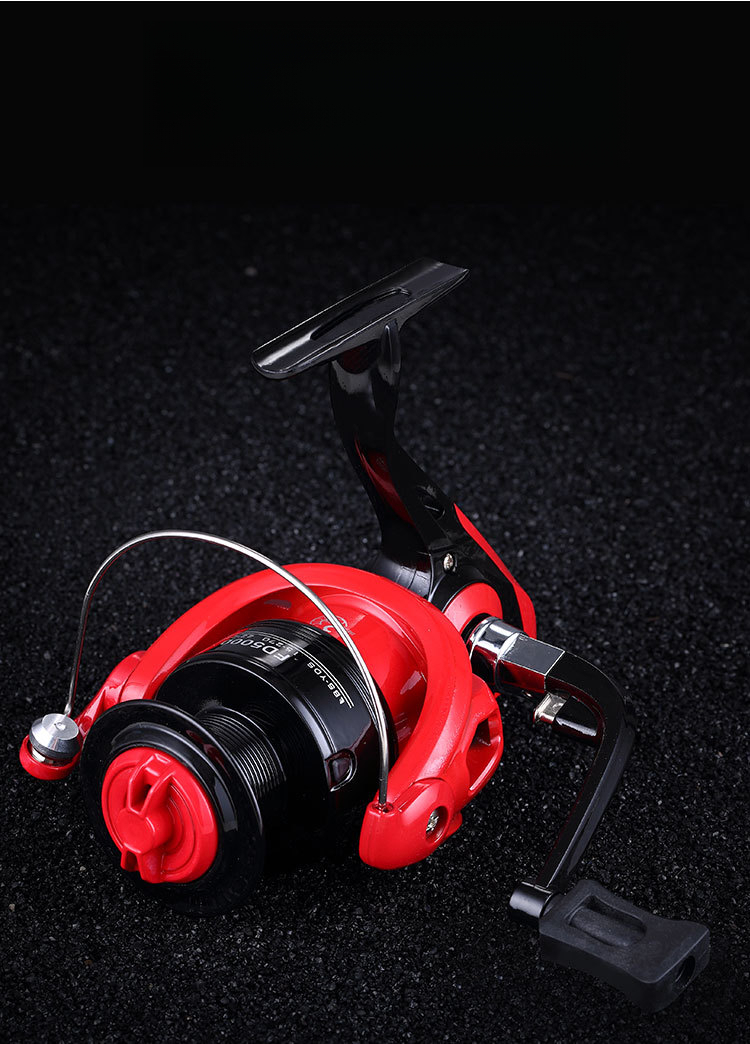 Moulinet de pêche Leyu King Ao Shark AS Metal Spinning Noir Rouge FD Longue Course Ligne Anchor Fish_voghion.com