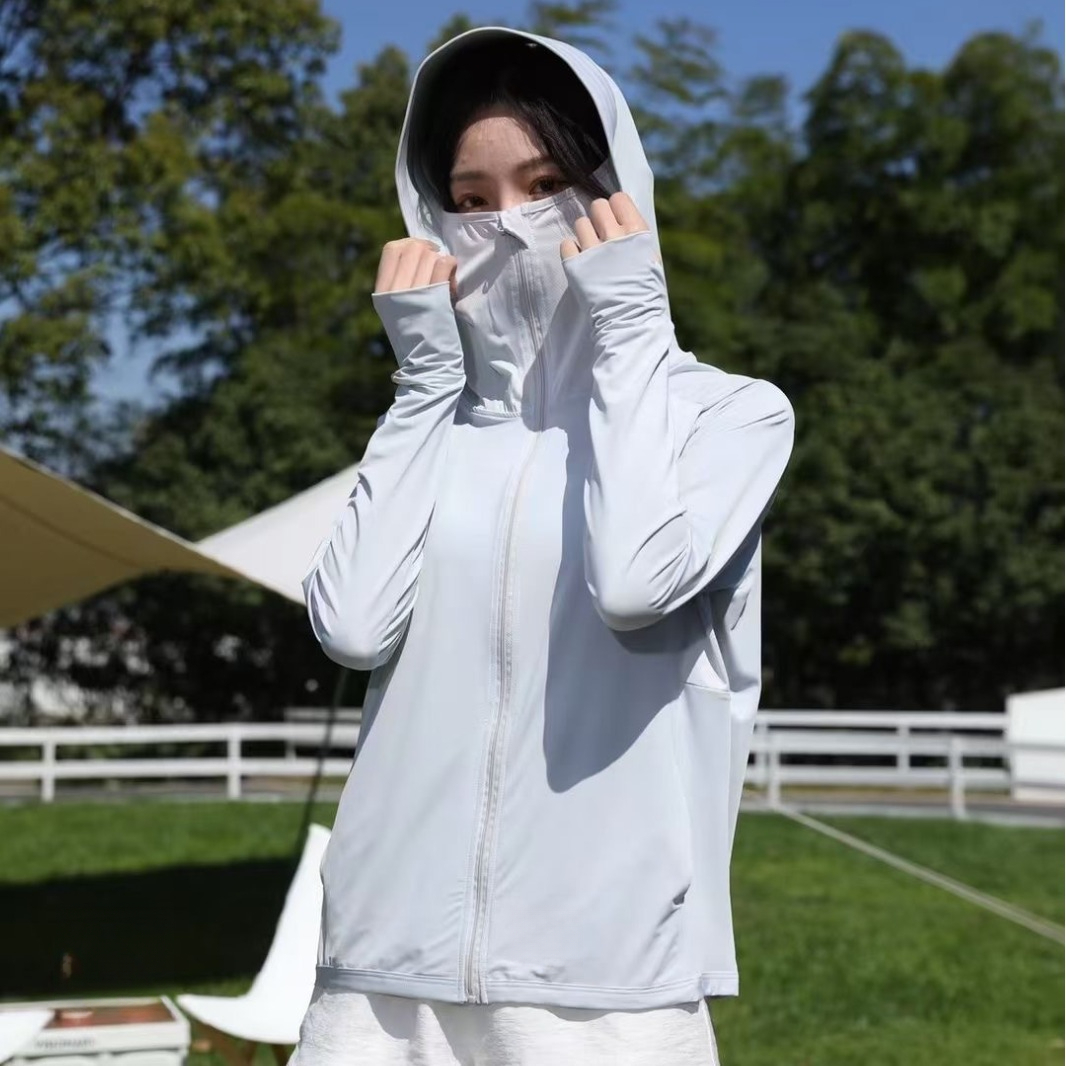Unisex Ice Silk Clothing For Women, Summer 2025 New Style, Large Brim, UV Protection, Breathable Sun Protection Jacket_voghion.com