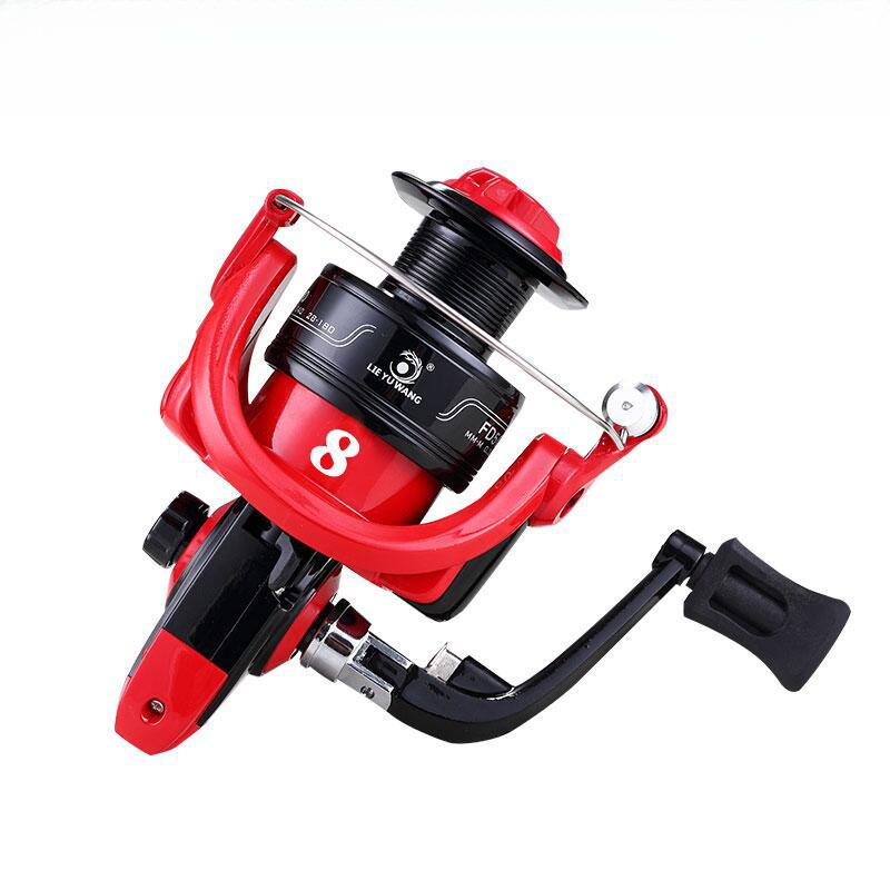 Moulinet de pêche Leyu King Ao Shark AS Metal Spinning Noir Rouge FD Longue Course Ligne Anchor Fish_voghion.com