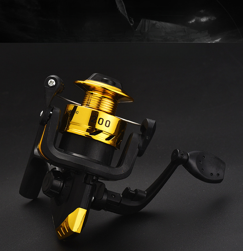 Tipo 200 con lenza, mulinello da spinning, attrezzatura, canna da pesca con esche artificiali, mulinello da pesca_voghion.com