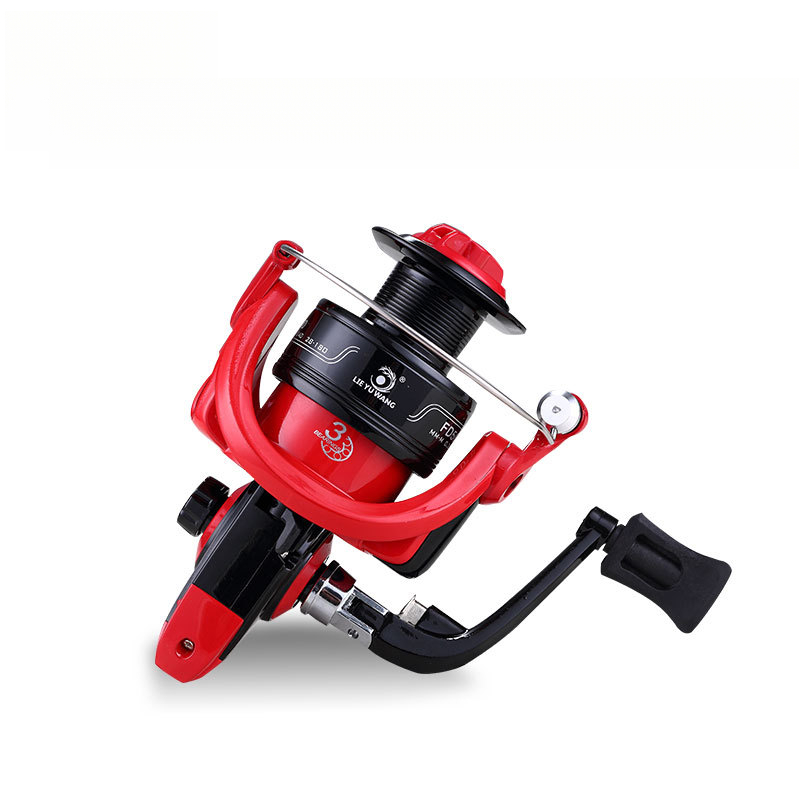 Moulinet de pêche Leyu King Ao Shark AS Metal Spinning Noir Rouge FD Longue Course Ligne Anchor Fish_voghion.com
