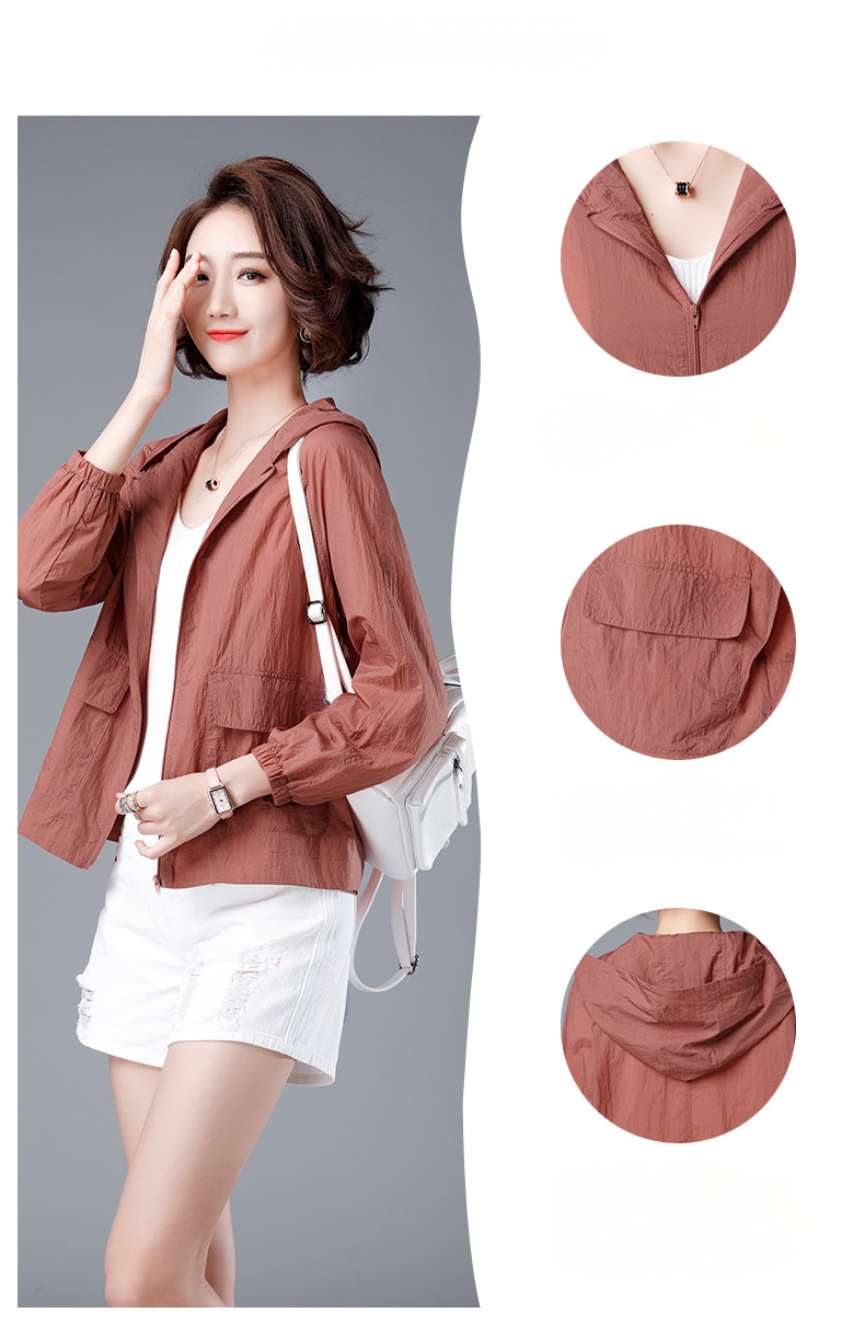 Neuer kurzer Mantel im Mom-Style, vielseitiges Top in Übergröße, langärmlige Sonnenschutzjacke für Damen (Modell 2025)_voghion.com