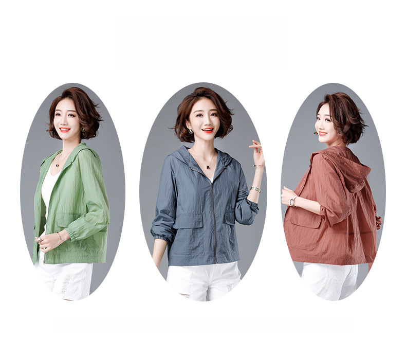 Neuer kurzer Mantel im Mom-Style, vielseitiges Top in Übergröße, langärmlige Sonnenschutzjacke für Damen (Modell 2025)_voghion.com