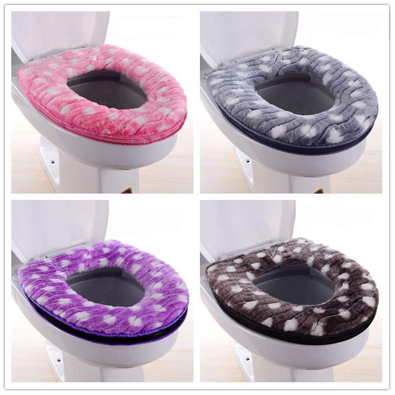 Zweierpack Kissen Sitzbezug Verdickter Cartoon Reißverschluss Toilettenring Herbst Winter Universal Wasserdicht Waschbar_voghion.com