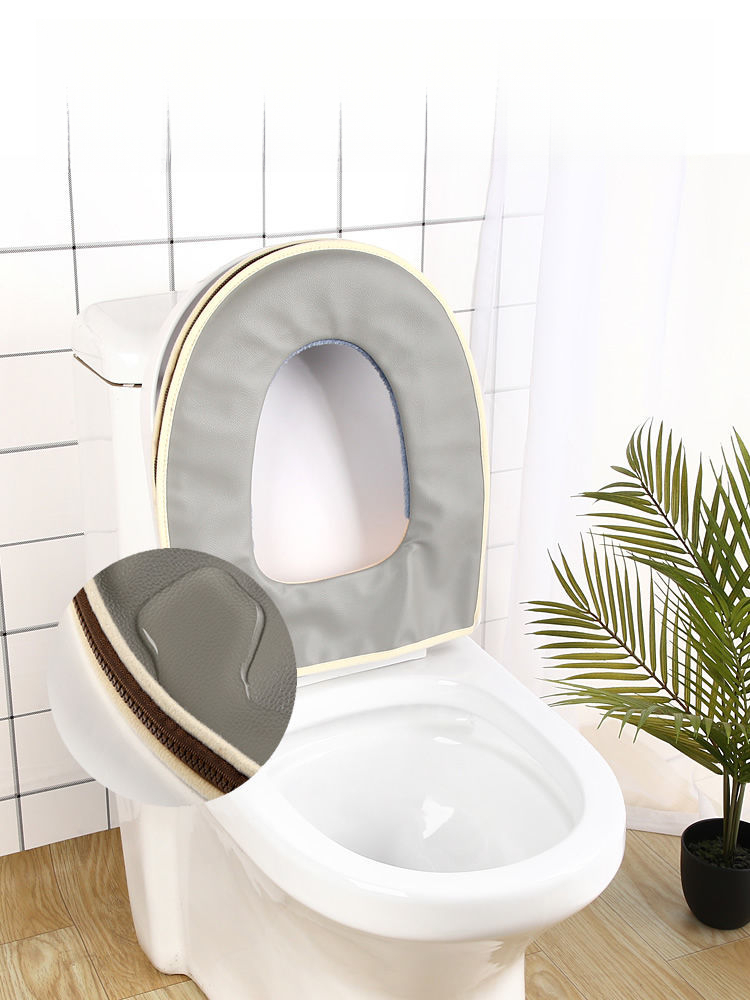 Zweierpack Kissen Sitzbezug Verdickter Cartoon Reißverschluss Toilettenring Herbst Winter Universal Wasserdicht Waschbar_voghion.com