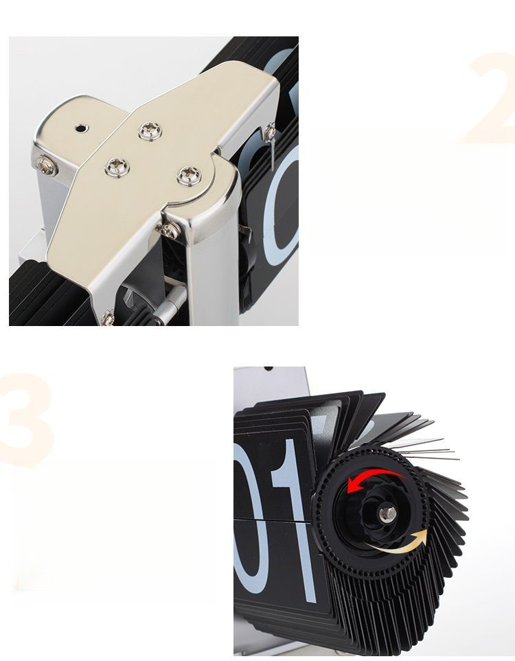 Orologio digitale da scrivania in legno massello con funzione di cambio pagina automatico, un elemento decorativo ideale per il soggiorno._voghion.com