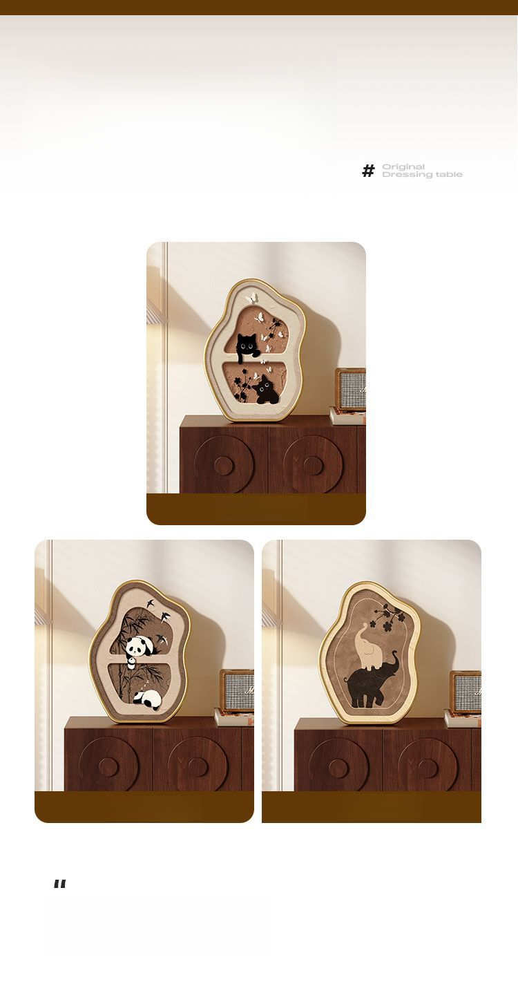 Tischplatte im cremefarbenen Stil, Heilserie, Wohnzimmer, Schlafzimmer, Nachttisch, Wandbehang, Gemälde_voghion.com