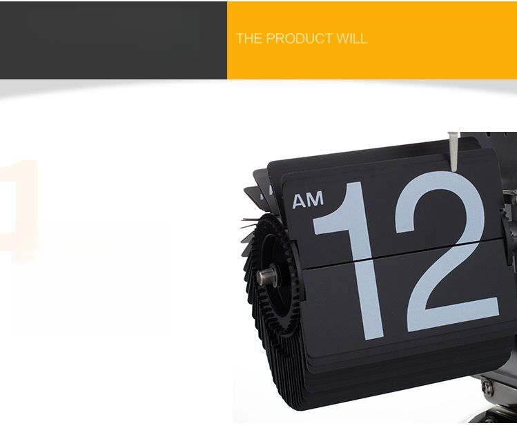 Orologio digitale da scrivania in legno massello con funzione di cambio pagina automatico, un elemento decorativo ideale per il soggiorno._voghion.com