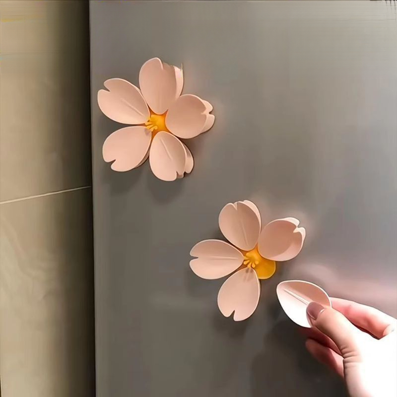 Nuova clip magnetica a forma di petalo di fiore di ciliegio, clip per sigillare snack in casa, decorazione creativa per il frigorifero_voghion.com