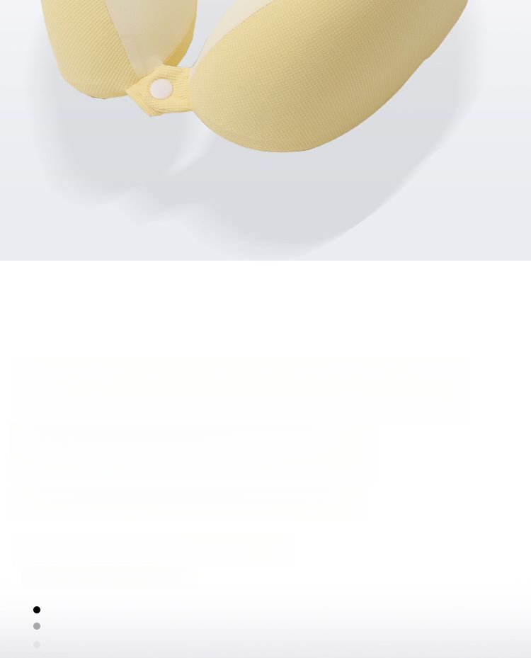 Cuscino da viaggio in memory foam a u con bottone personalizzabile_voghion.com