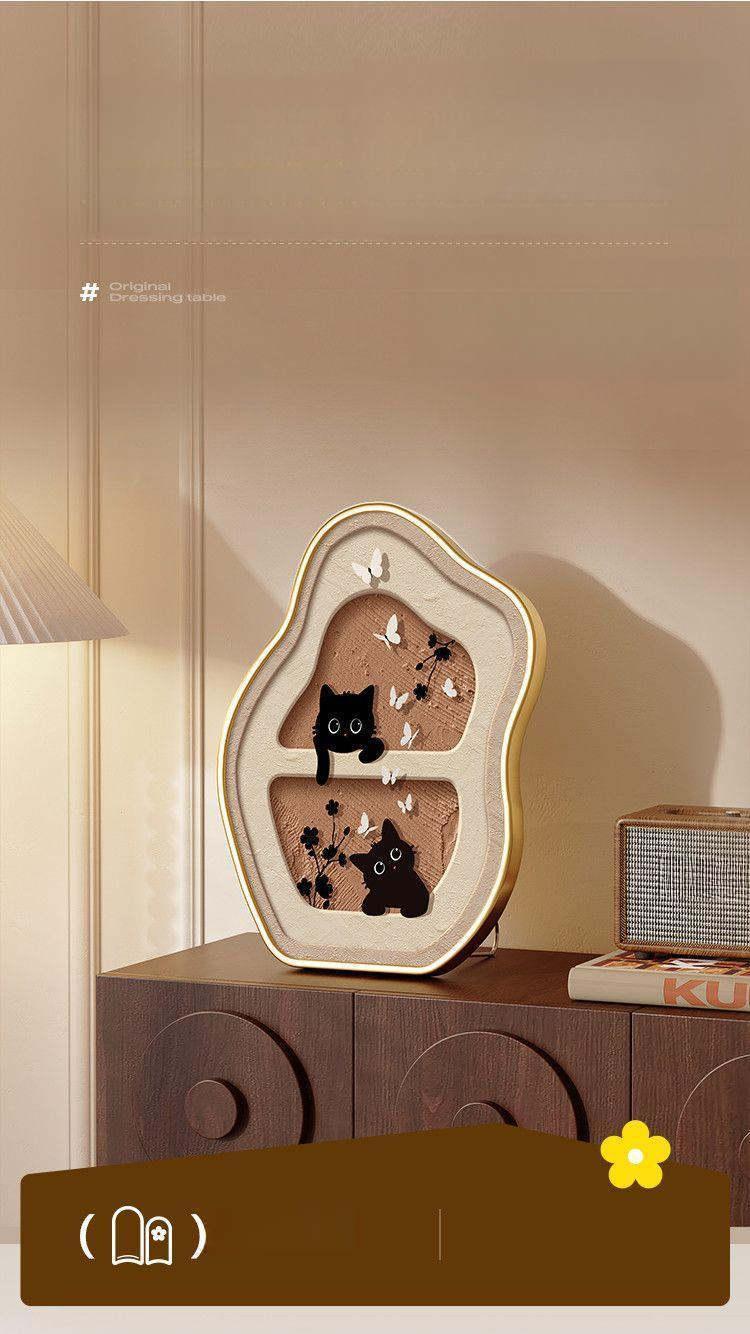 Tischplatte im cremefarbenen Stil, Heilserie, Wohnzimmer, Schlafzimmer, Nachttisch, Wandbehang, Gemälde_voghion.com