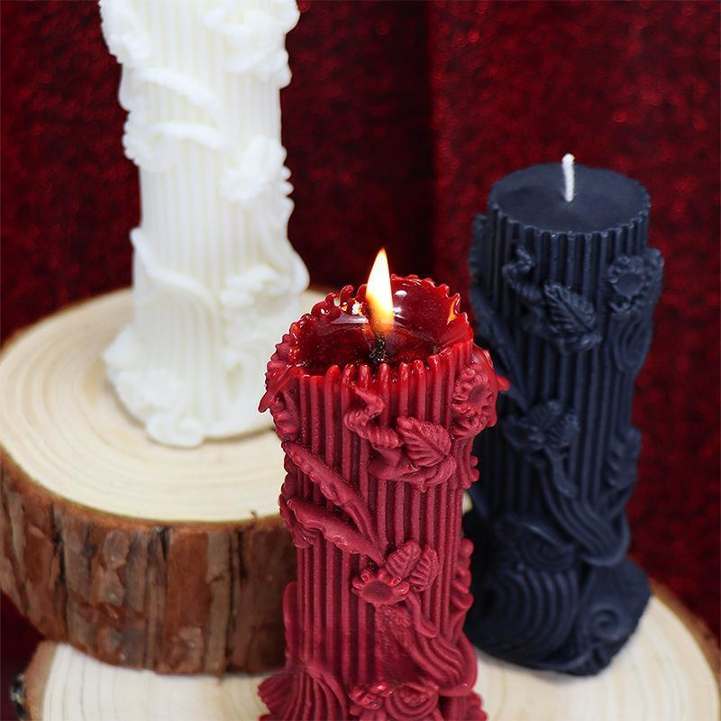 Handmade Aromatherapy Candle Roman Column Soy Wax Home Decor Gift_voghion.com