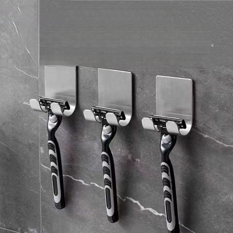 Uchwyt na maszynkę do golenia ze stali nierdzewnej, wieszak na ręczniki, wieszak ścienny, organizer do łazienki, bez wiercenia_voghion.com