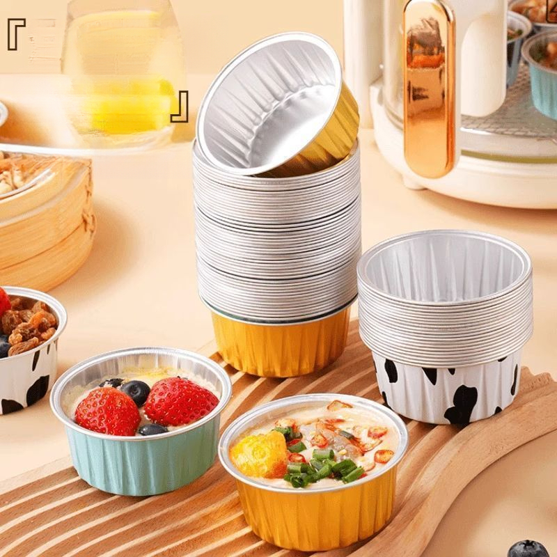Air Fryer Bowl Aluminum Reusable Household Oven Cake Pudding Baking Mold Tin Foil Cup_voghion.com