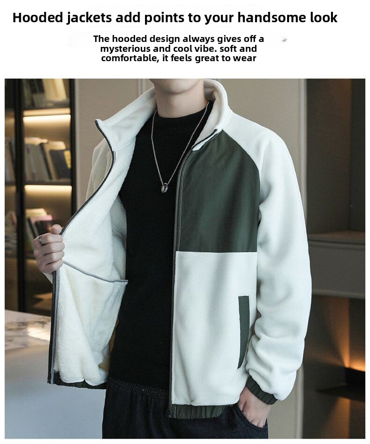 Men's Fleece Jacket For Spring Autumn And Winter Casual Style_voghion.com