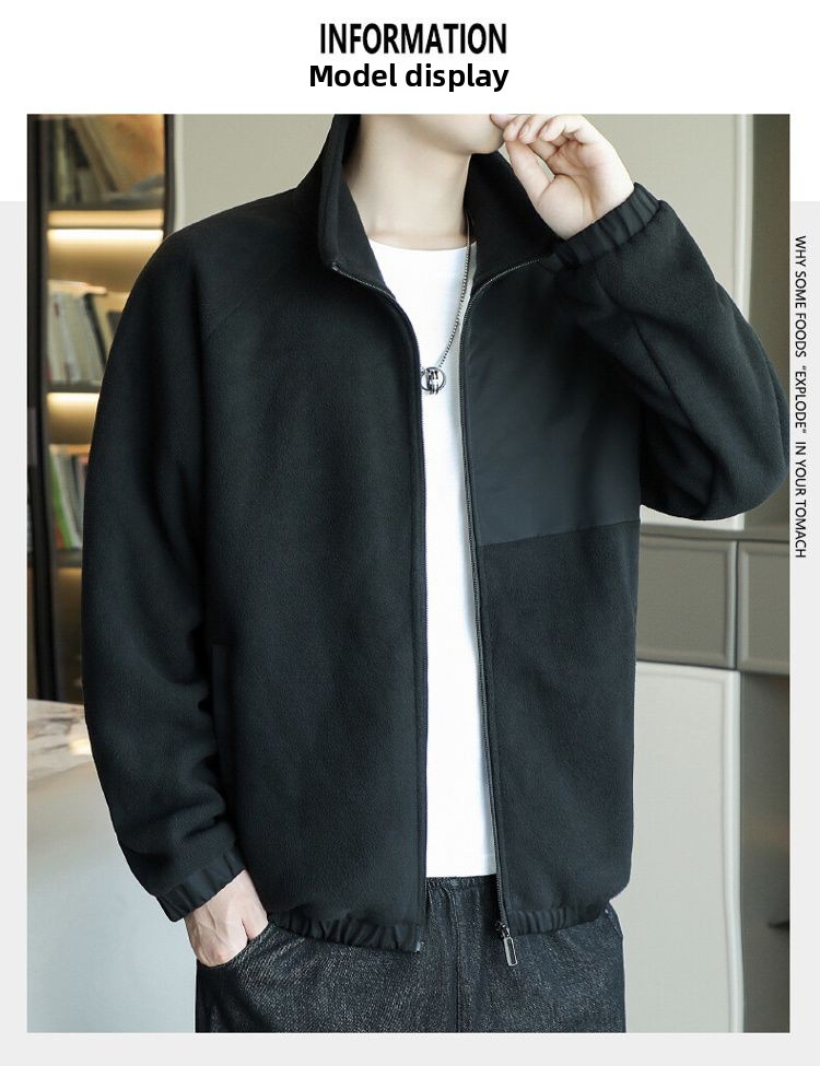 Men's Fleece Jacket For Spring Autumn And Winter Casual Style_voghion.com
